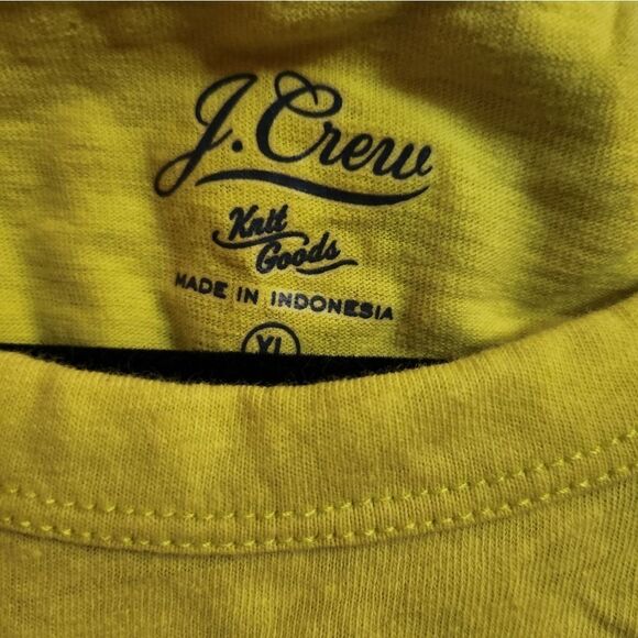 Neon yellow J Crew tank with open tied back. - Picture 3 of 5
